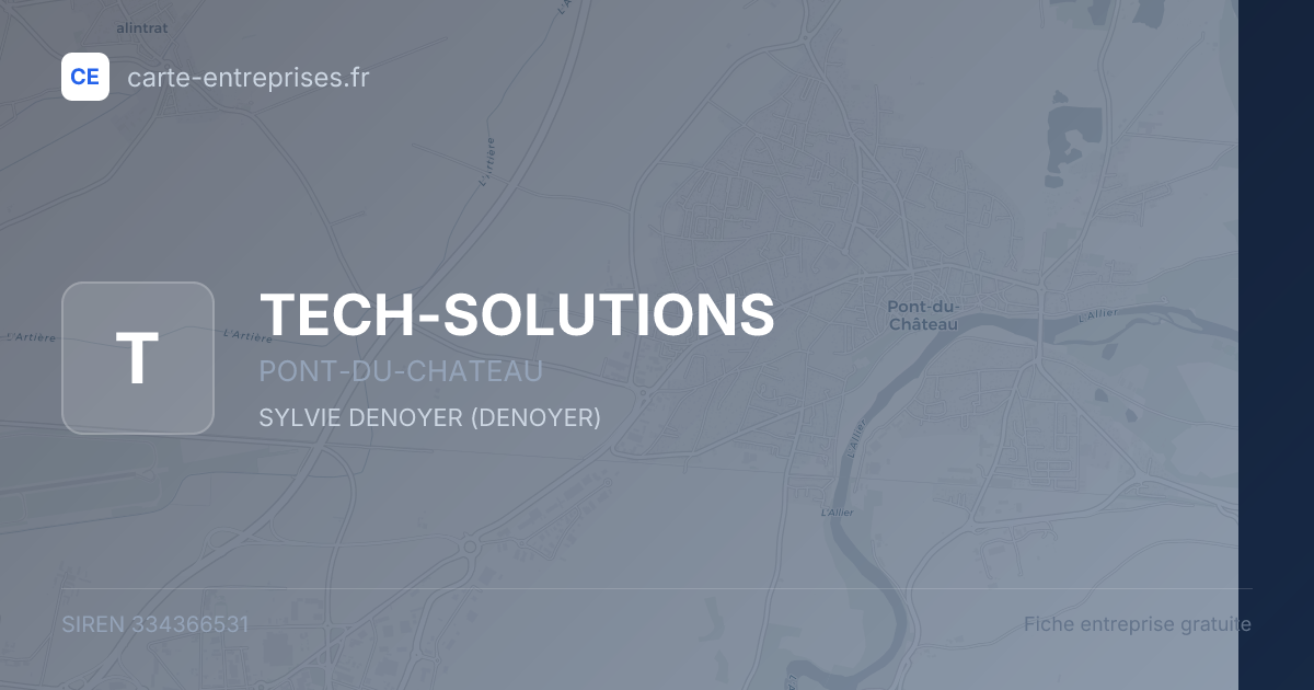 TECH-SOLUTIONS — 334366531 — fiche entreprise