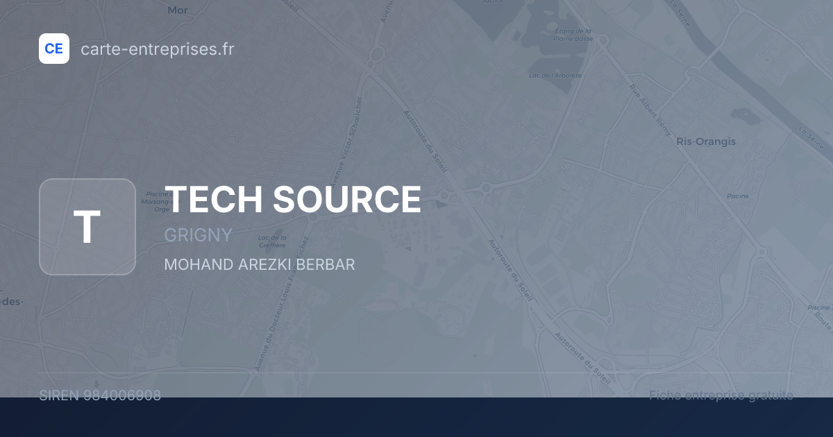 TECH SOURCE — 984006908 — fiche entreprise