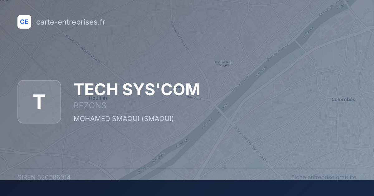 TECH SYS'COM — 520286014 — fiche entreprise