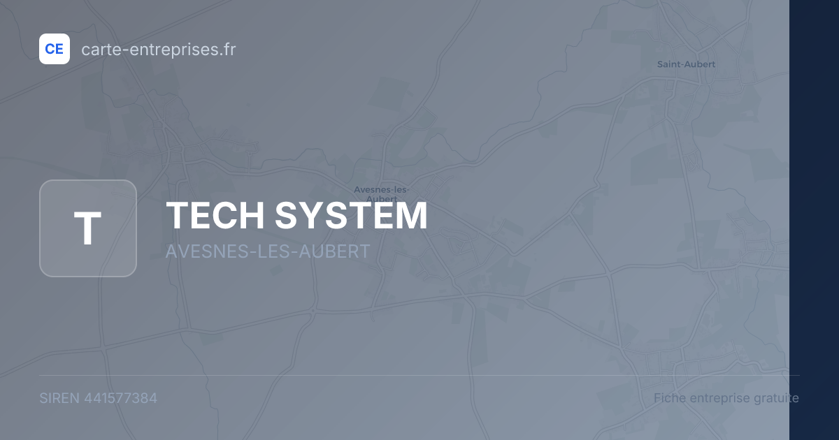 TECH SYSTEM — 441577384 — fiche entreprise