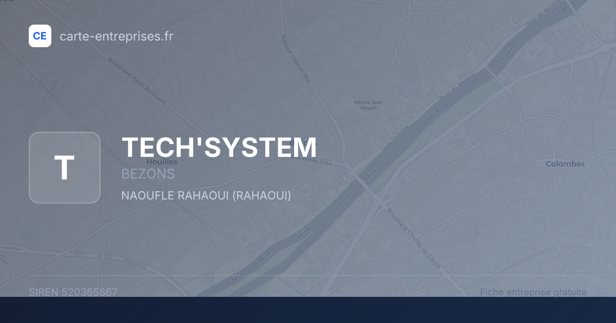 TECH'SYSTEM — 520365867 — fiche entreprise