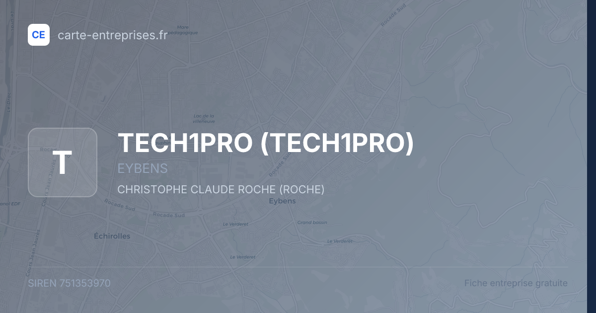 TECH1PRO — 751353970 — fiche entreprise