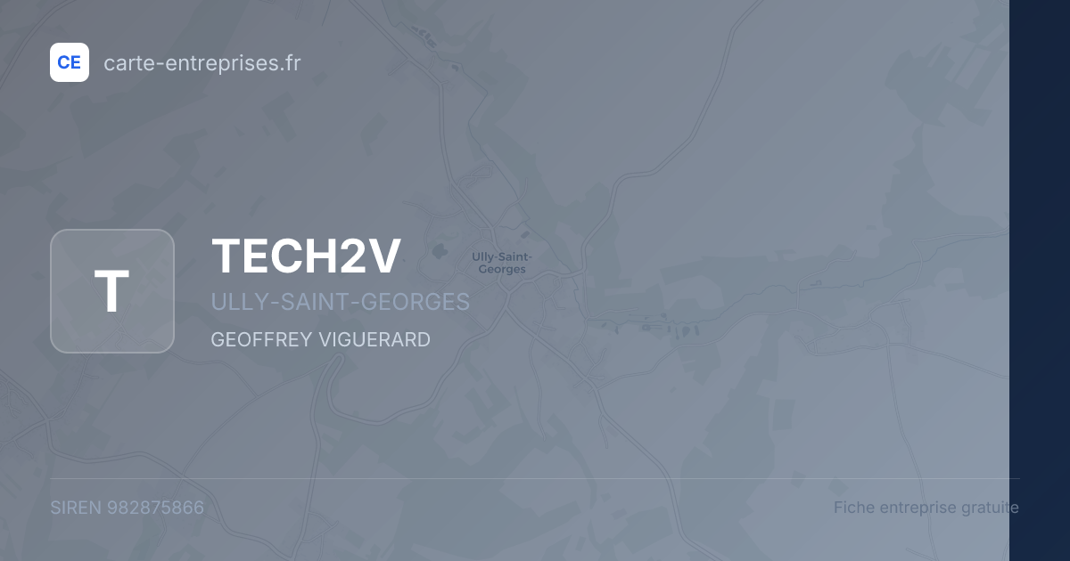TECH2V — 982875866 — fiche entreprise