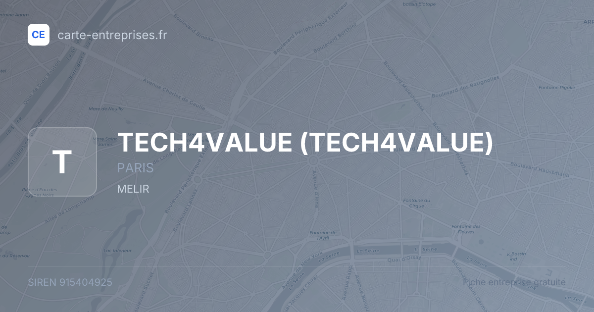 TECH4VALUE — 915404925 — fiche entreprise