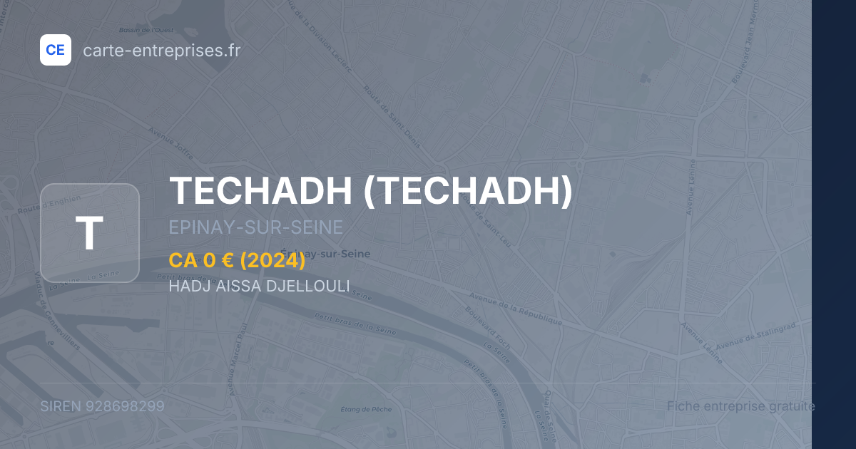 TECHADH — 928698299 — fiche entreprise