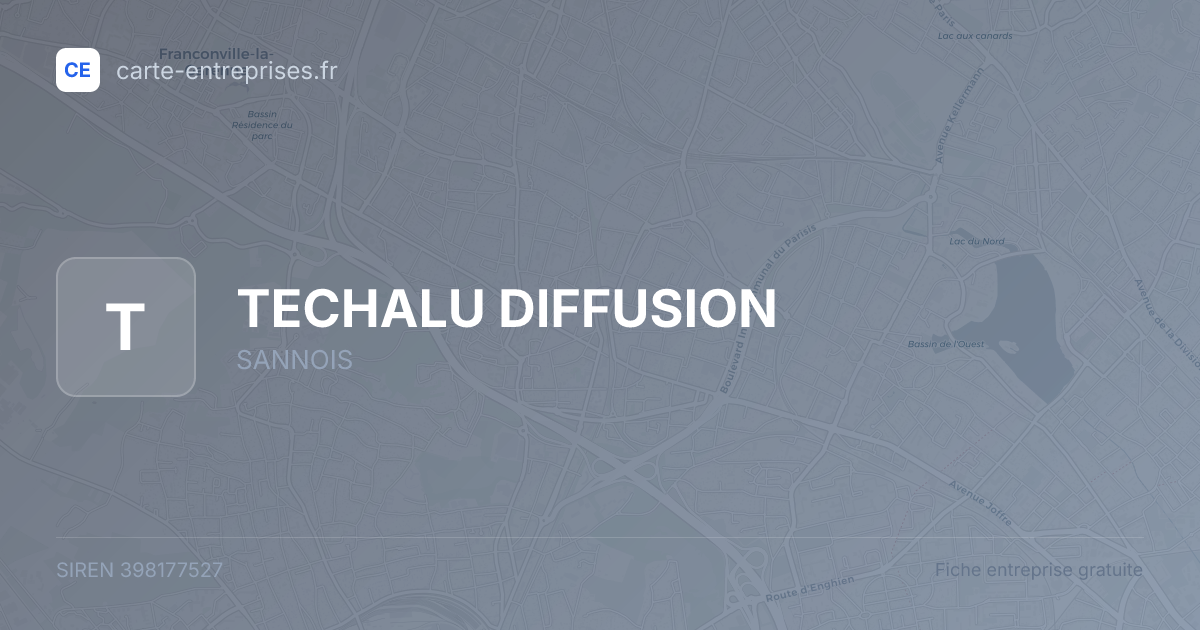 TECHALU DIFFUSION — 398177527 — fiche entreprise