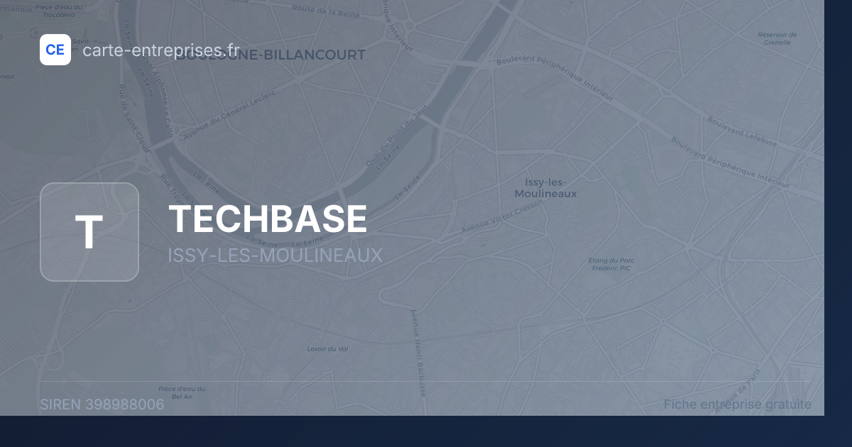 TECHBASE — 398988006 — fiche entreprise