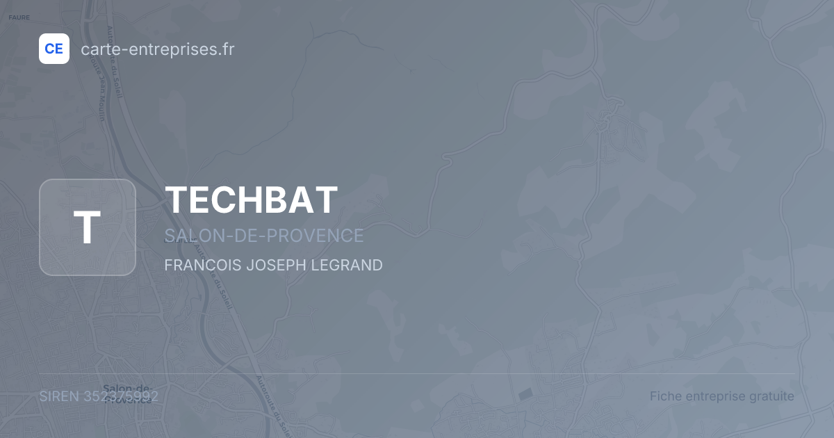 TECHBAT — 352375992 — fiche entreprise