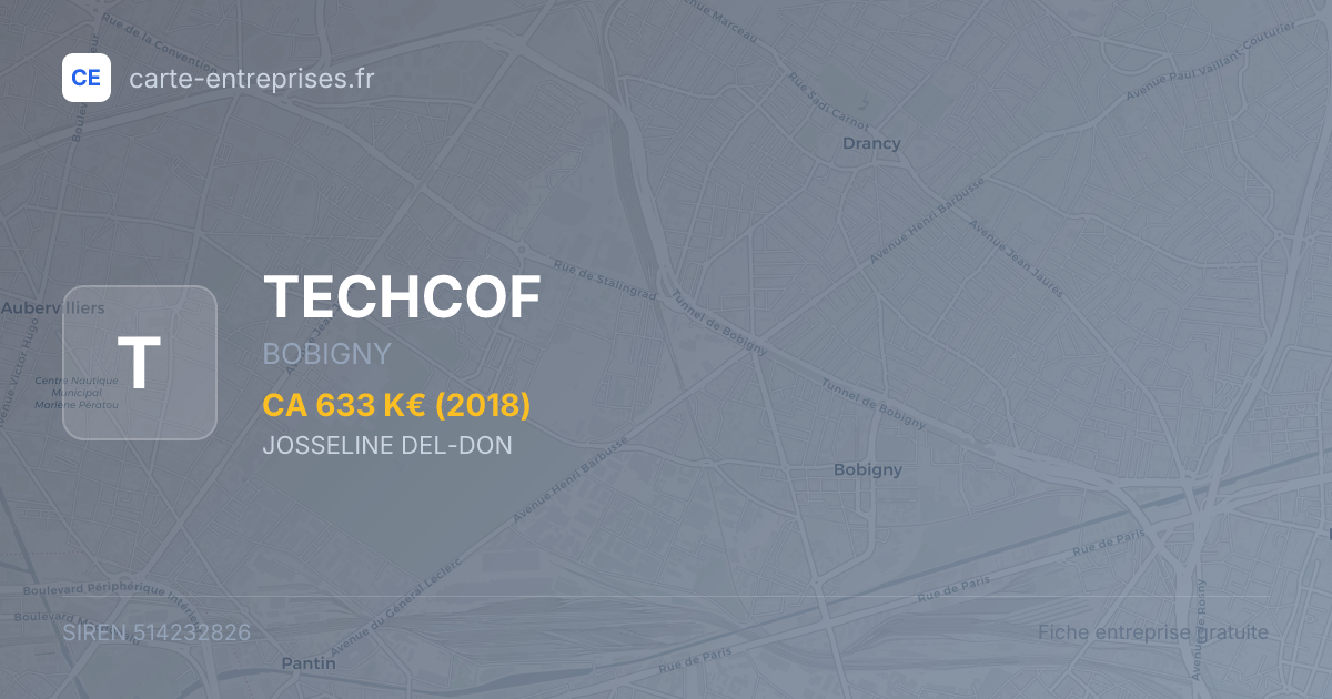 TECHCOF — 514232826 — fiche entreprise