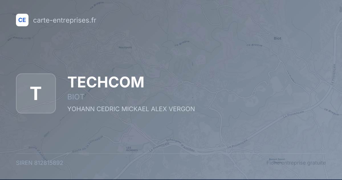 TECHCOM — 812815892 — fiche entreprise