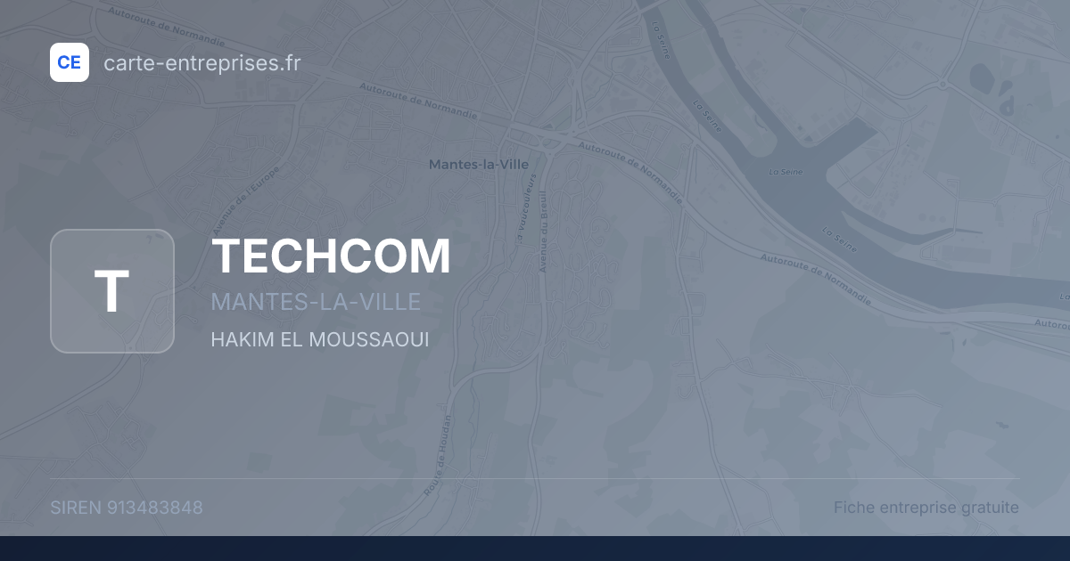 TECHCOM — 913483848 — fiche entreprise