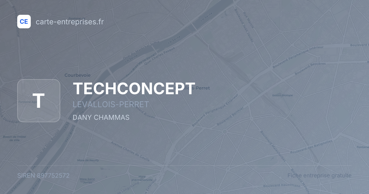TECHCONCEPT — 897752572 — fiche entreprise