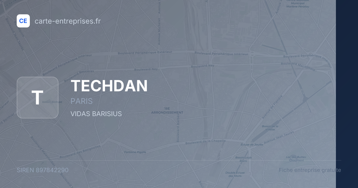 TECHDAN — 897842290 — fiche entreprise