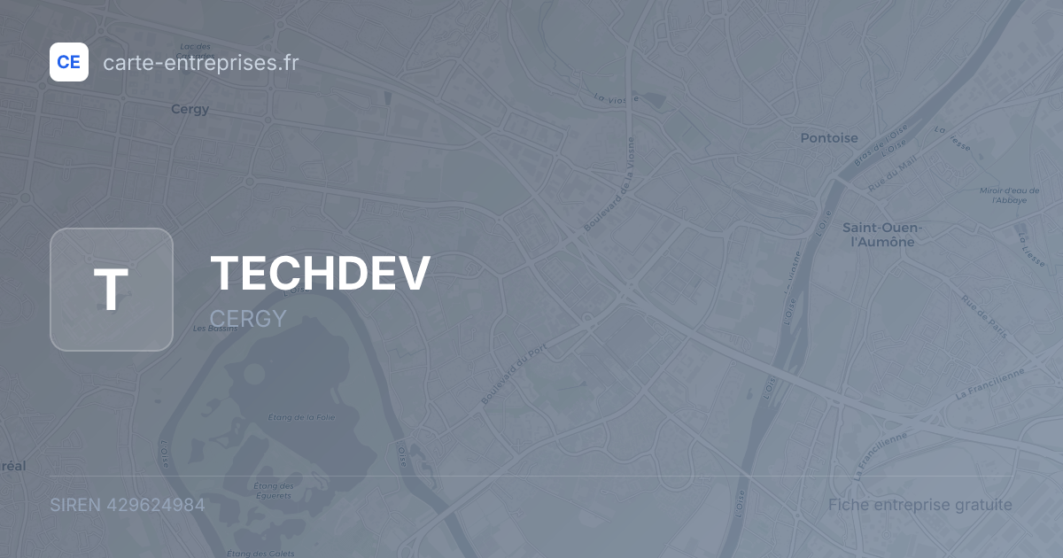 TECHDEV — 429624984 — fiche entreprise