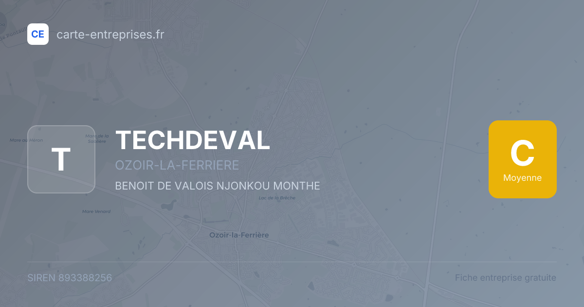 TECHDEVAL — 893388256 — fiche entreprise