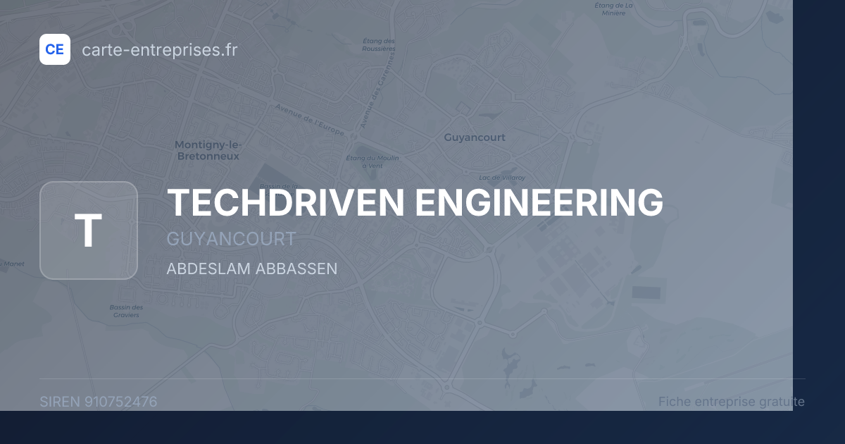TECHDRIVEN ENGINEERING — 910752476 — fiche entreprise