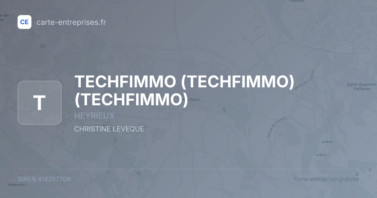 TECHFIMMO (TECHFIMMO) (TECHFIMMO) — 414257709 — fiche entreprise
