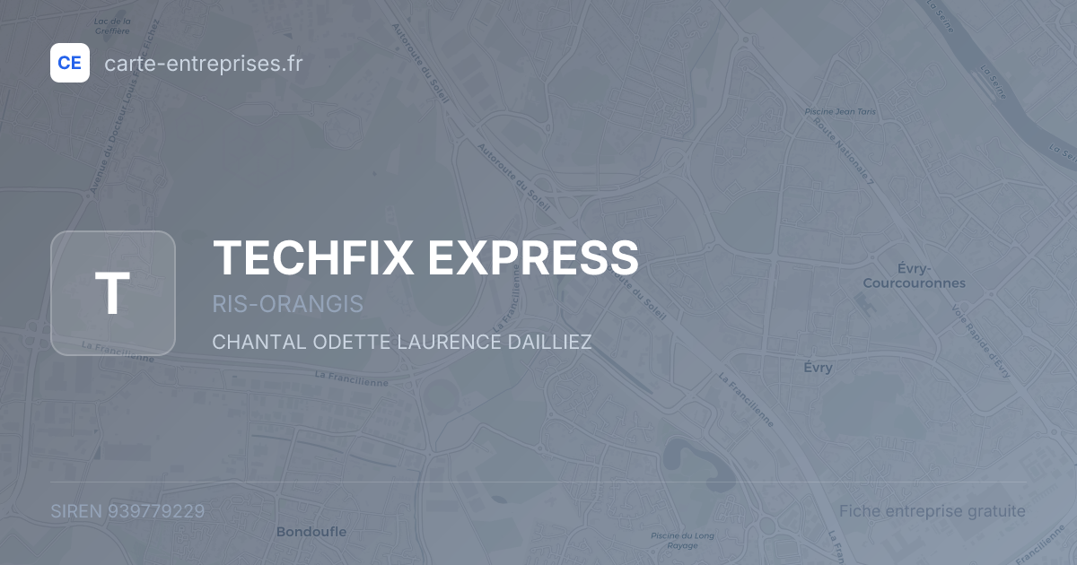 TECHFIX EXPRESS — 939779229 — fiche entreprise
