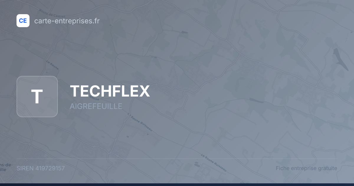 TECHFLEX — 419729157 — fiche entreprise