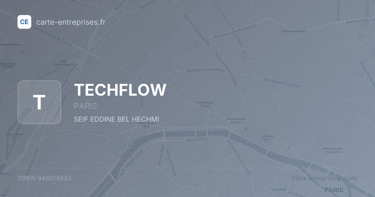 TECHFLOW — 948814843 — fiche entreprise