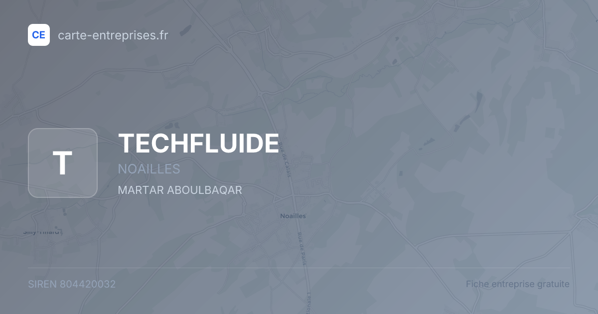 TECHFLUIDE — 804420032 — fiche entreprise
