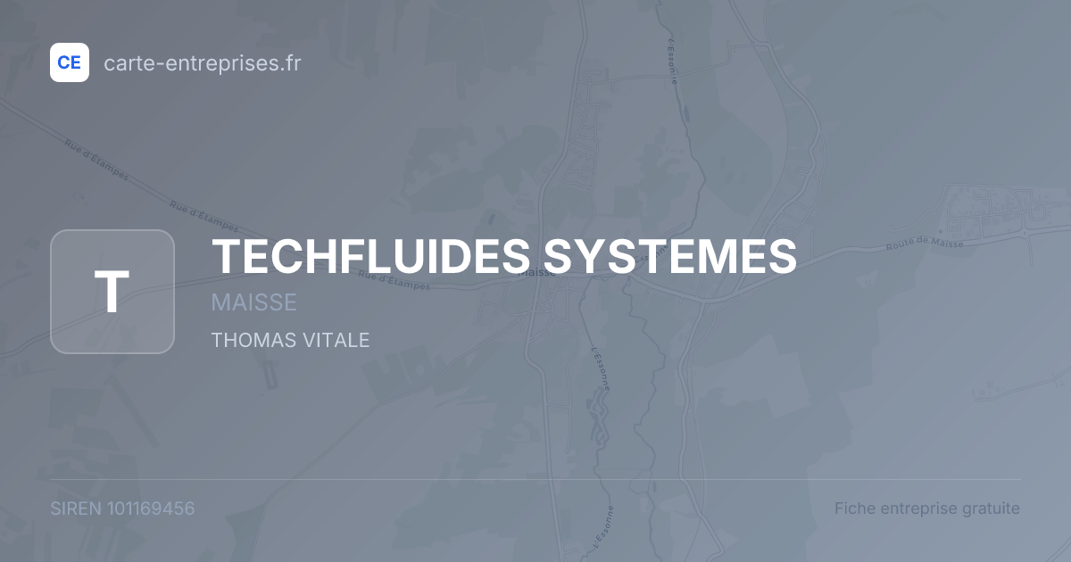 TECHFLUIDES SYSTEMES — 101169456 — fiche entreprise