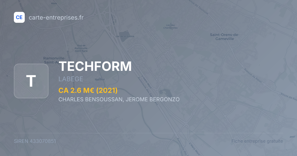 TECHFORM — 433070851 — fiche entreprise