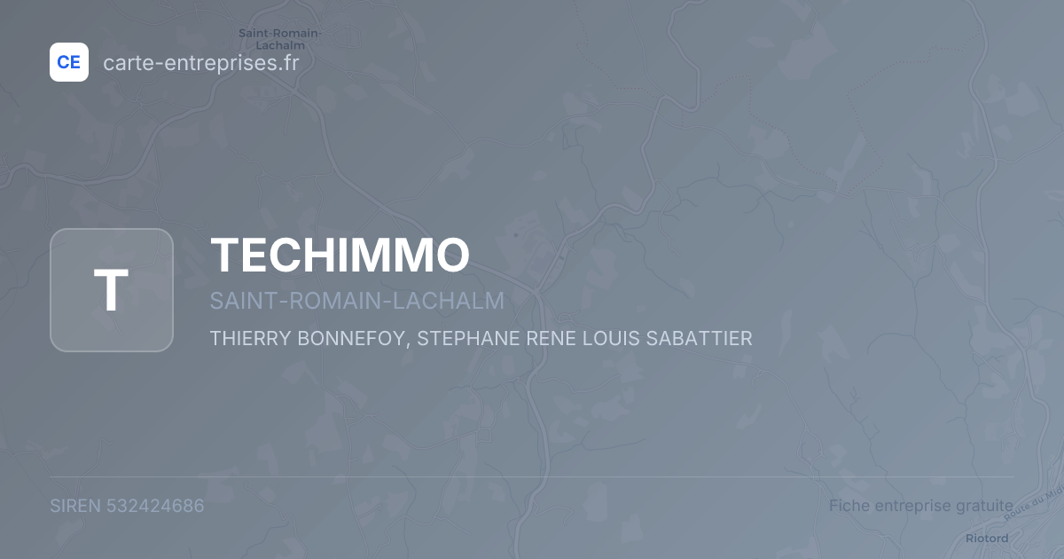 TECHIMMO — 532424686 — fiche entreprise