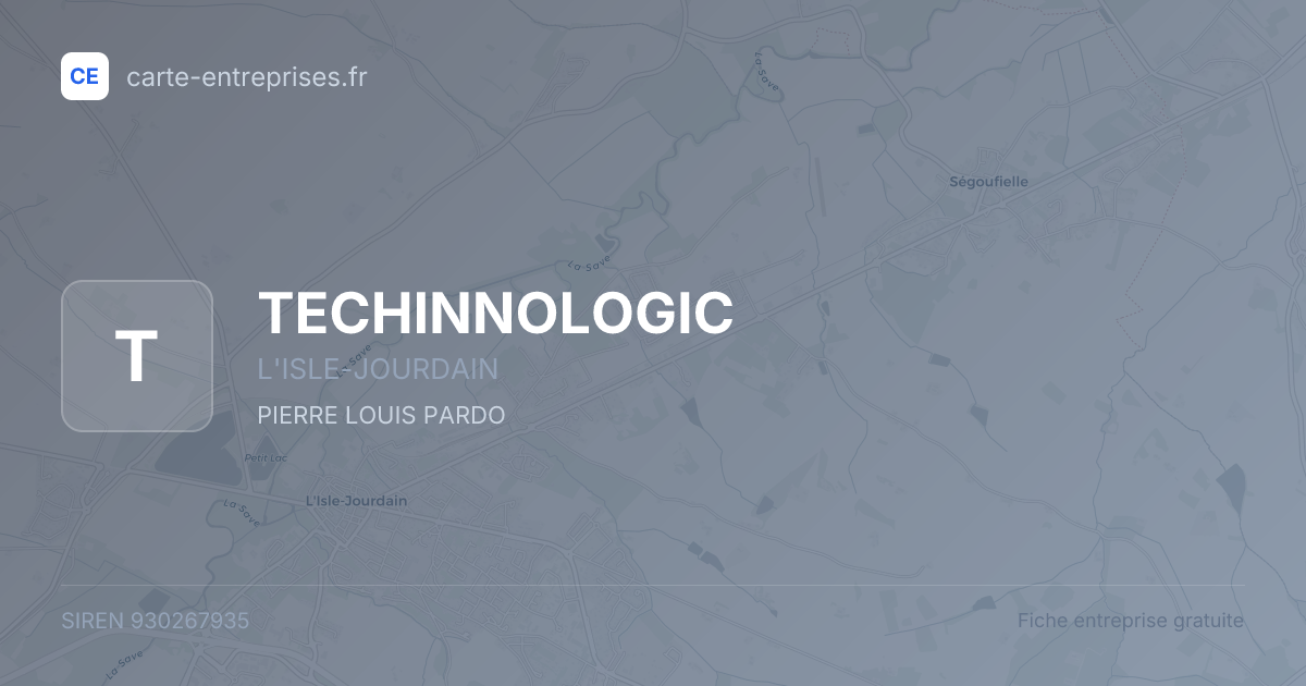 TECHINNOLOGIC — 930267935 — fiche entreprise