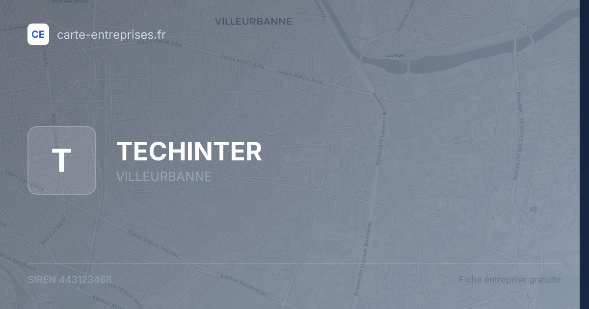 TECHINTER — 443123468 — fiche entreprise