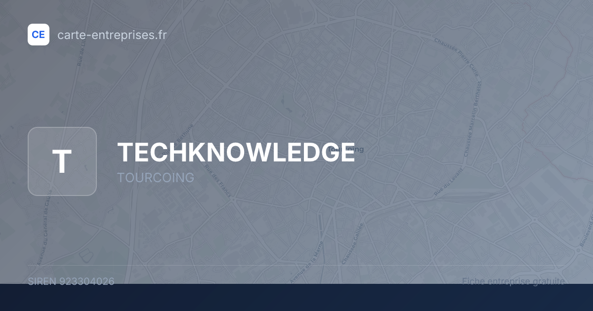 TECHKNOWLEDGE — 923304026 — fiche entreprise