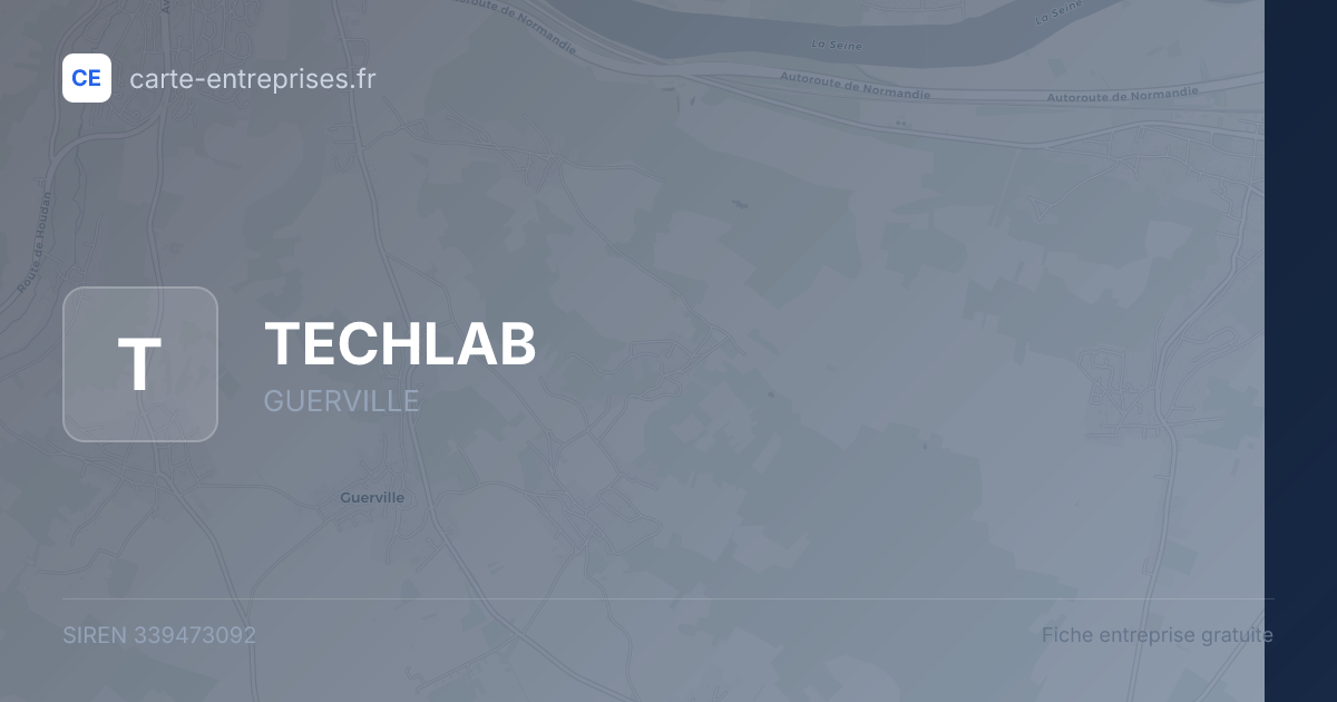 TECHLAB — 339473092 — fiche entreprise