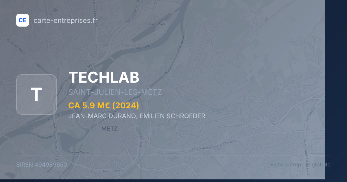 TECHLAB — 494989650 — fiche entreprise