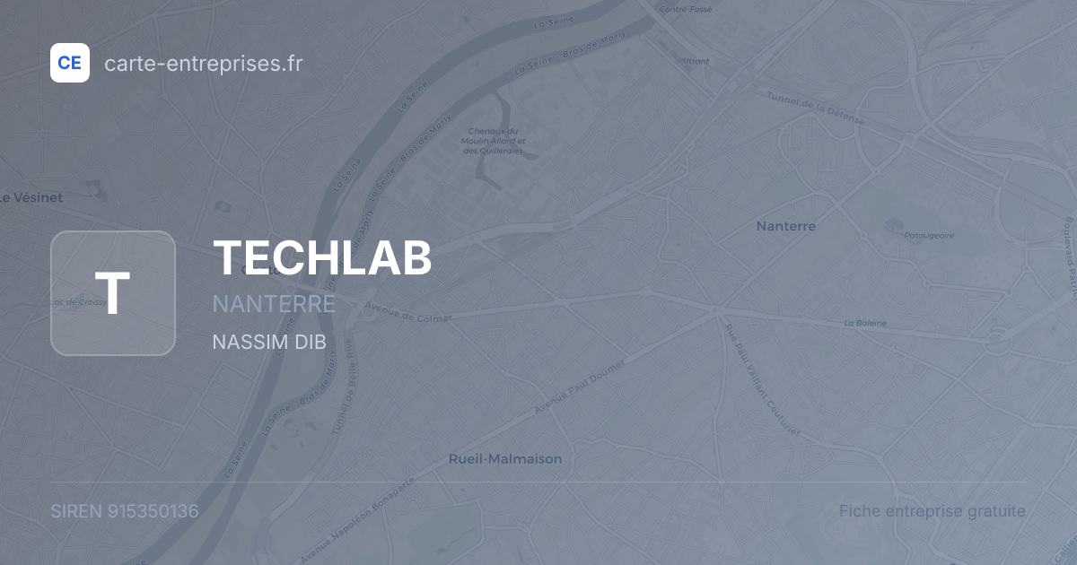 TECHLAB — 915350136 — fiche entreprise