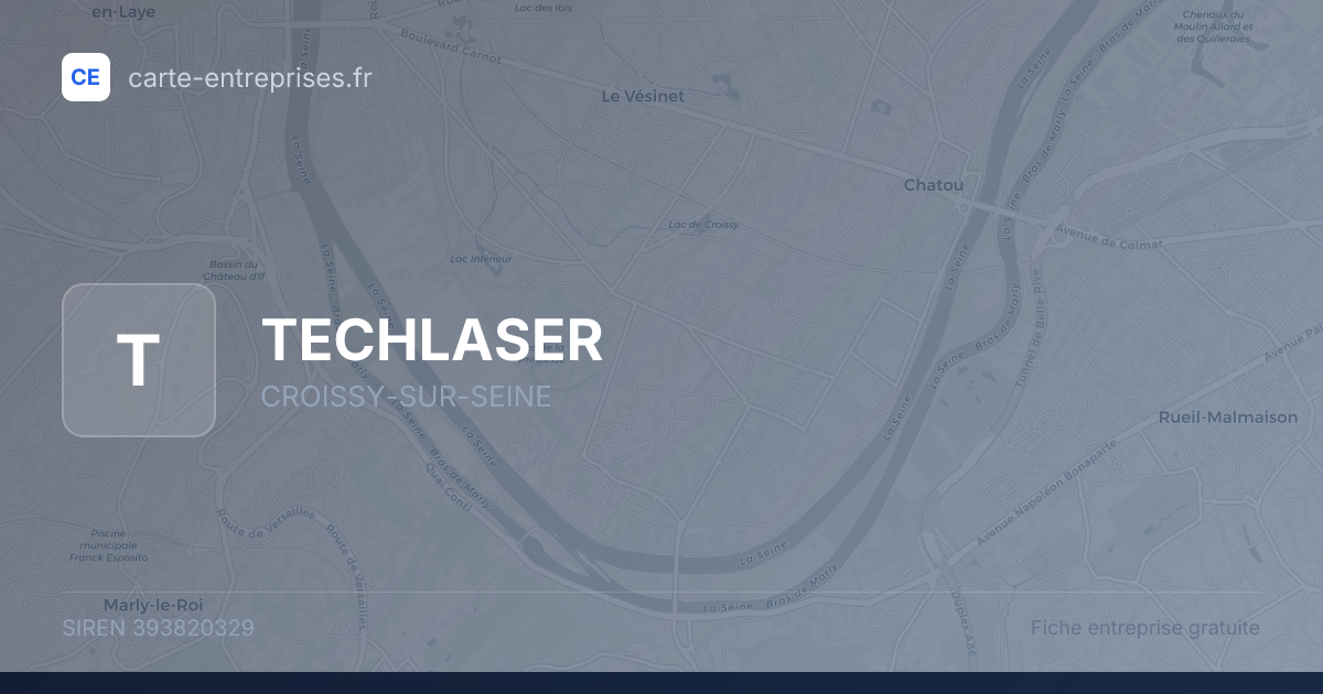 TECHLASER — 393820329 — fiche entreprise