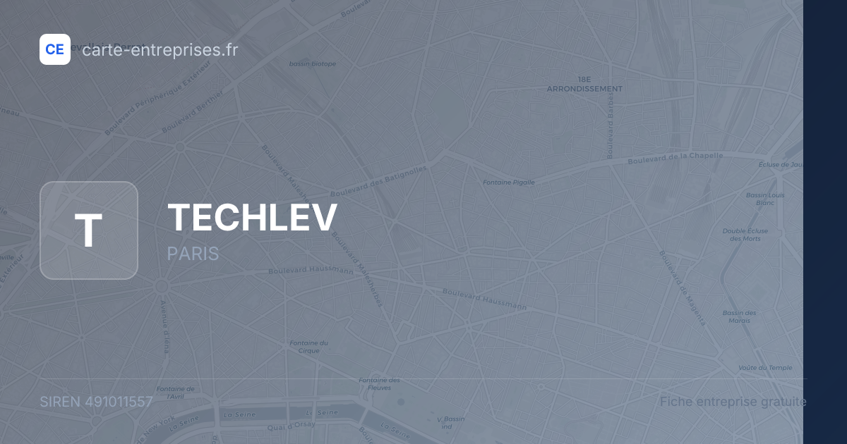 TECHLEV — 491011557 — fiche entreprise