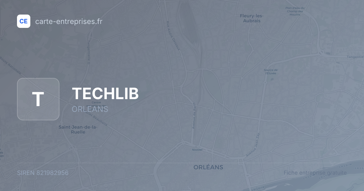 TECHLIB — 821982956 — fiche entreprise