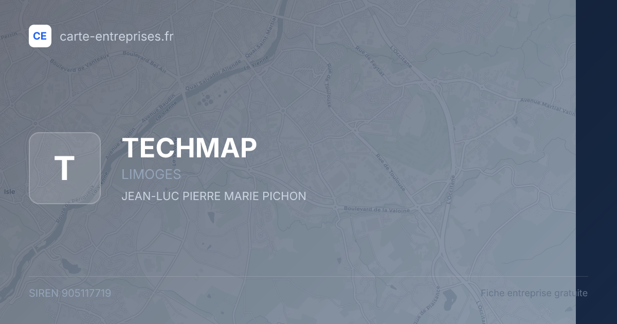 TECHMAP — 905117719 — fiche entreprise