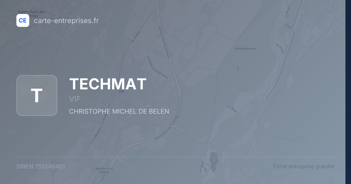 TECHMAT — 751346461 — fiche entreprise