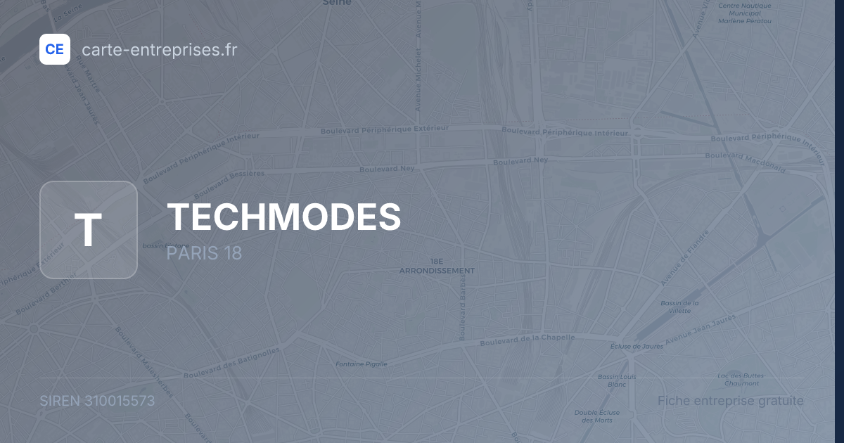 TECHMODES — 310015573 — fiche entreprise