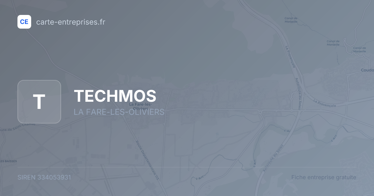 TECHMOS — 334053931 — fiche entreprise