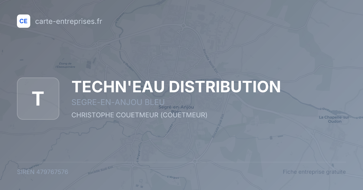 TECHN'EAU DISTRIBUTION — 479767576 — fiche entreprise