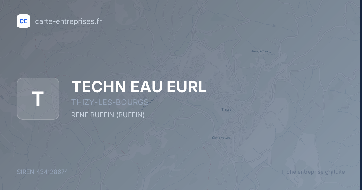 TECHN EAU EURL — 434128674 — fiche entreprise