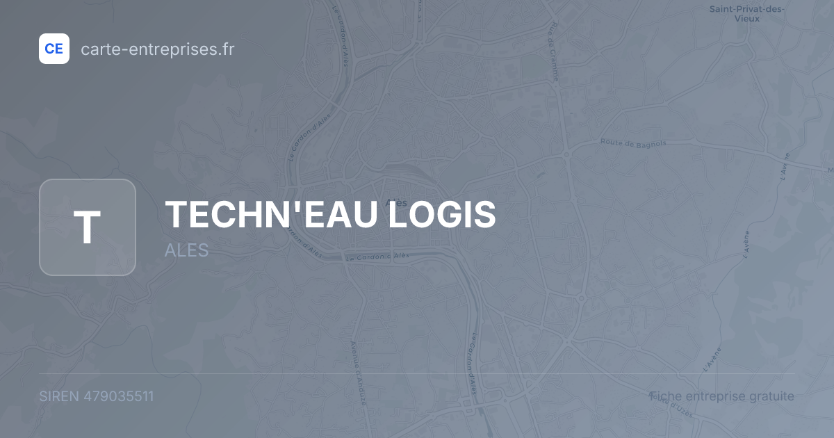 TECHN'EAU LOGIS — 479035511 — fiche entreprise