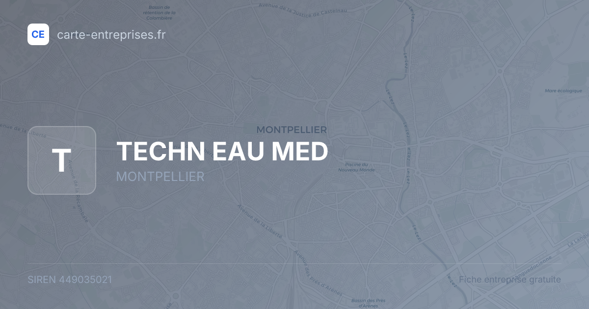 TECHN EAU MED — 449035021 — fiche entreprise