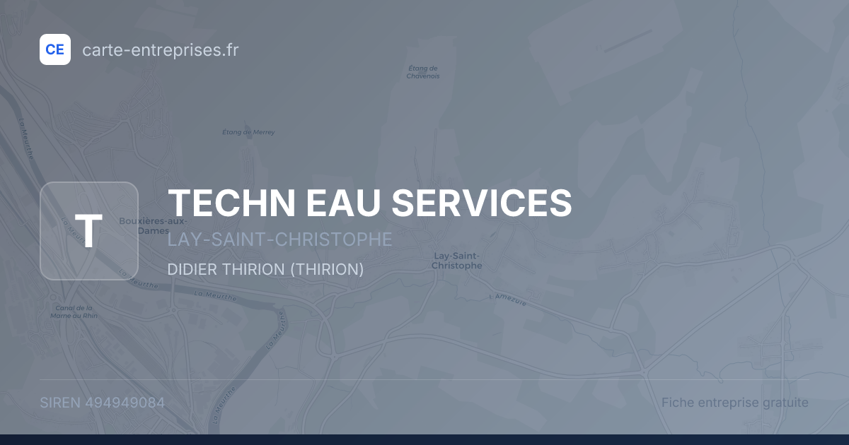 TECHN EAU SERVICES — 494949084 — fiche entreprise