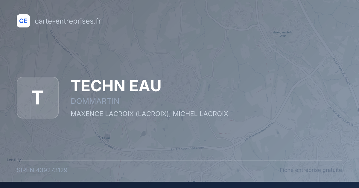 TECHN EAU — 439273129 — fiche entreprise