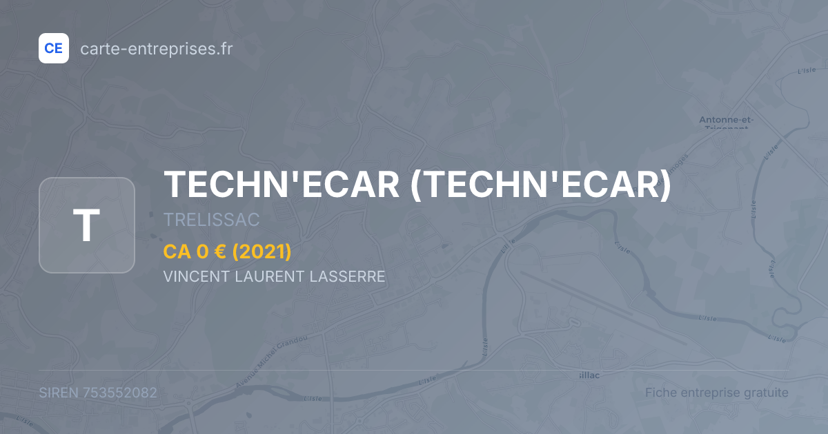 TECHN'ECAR — 753552082 — fiche entreprise