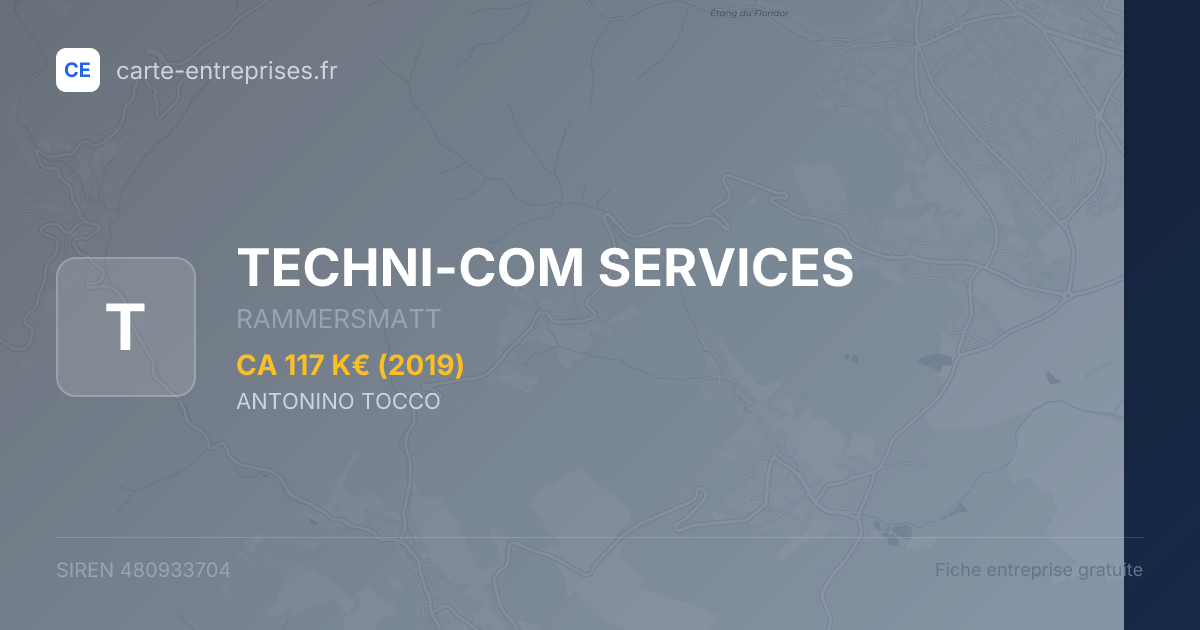 TECHNI-COM SERVICES — 480933704 — fiche entreprise