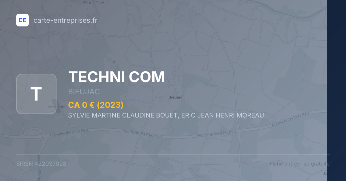 TECHNI COM — 422037028 — fiche entreprise